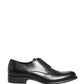 Dolce & Gabbana Black Calfskin Leather Derby Men Dress Shoes