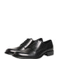 Dolce & Gabbana Black Calfskin Leather Derby Men Dress Shoes