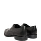 Dolce & Gabbana Black Calfskin Leather Derby Men Dress Shoes