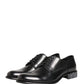 Dolce & Gabbana Black Calfskin Leather Derby Men Dress Shoes