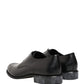 Dolce & Gabbana Black Calfskin Leather Derby Men Dress Shoes