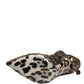Dolce & Gabbana Gold Leopard Sequin Sock Ankle Boots Shoes