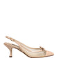 Dolce & Gabbana Beige Lori Mesh Leather Slingback Sandals Shoes