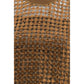 Brunello Cucinelli Brown Silk Sleeveles T-Shirt