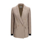 Max Mara Beige Silk Blazer