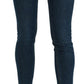Dolce & Gabbana Blue Slim Fit Cropped Mid Waist Denim Jeans