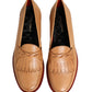 Dolce & Gabbana Beige Tassel Leather Men Slip On Loafers Shoes