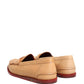 Dolce & Gabbana Beige Tassel Leather Men Slip On Loafers Shoes