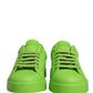 Dolce & Gabbana Green Leather Portofino Low Top Sneakers Shoes