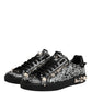 Dolce & Gabbana Black Portofino Graffiti Stud Sneakers Shoes