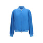 Versace Blue Silk Bomber