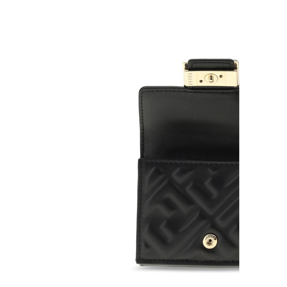 Fendi Black Lamb Ovis Aries Aries Wallet