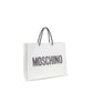 Moschino White Calf Leather Bos Taurus Shoulder Bag