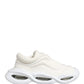 Dolce & Gabbana White Slip On Wave LowTop Sneakers Shoes