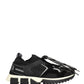 Dolce & Gabbana Black Mesh Sorrento Trekking Sneakers Shoes