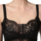 Dolce & Gabbana Black Silk Lace Slip Lingerie Chemise Sleepwear