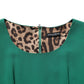 Dolce & Gabbana Green Short Sleeve Pencil Sheath Midi Dress