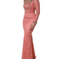 Dolce & Gabbana Pink Embellished Mermaid Lace Gown Dress
