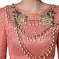 Dolce & Gabbana Pink Embellished Mermaid Lace Gown Dress