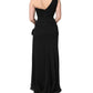 Dolce & Gabbana Black One Shoulder Neckline Long Gown Dress