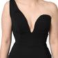 Dolce & Gabbana Black One Shoulder Neckline Long Gown Dress