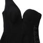 Dolce & Gabbana Black One Shoulder Neckline Long Gown Dress