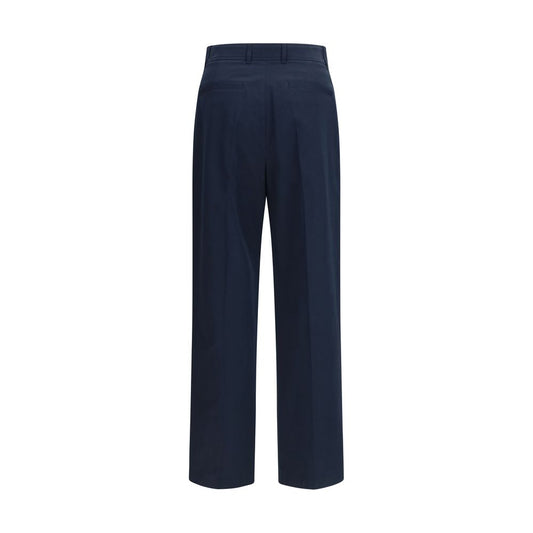 Valentino Blue Cotton Casual Pants