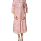 Dolce & Gabbana Pink Corded Floral Lace Kaftan Midi Dress