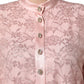 Dolce & Gabbana Pink Corded Floral Lace Kaftan Midi Dress