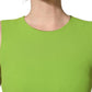 Dolce & Gabbana Green Viscose Sleeveless A-line Mini Dress