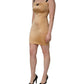 Dolce & Gabbana Brown Nylon Blend Cady Sleeveless Mini Dress