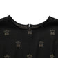 Dolce & Gabbana Black DG Crown Short-Sleeve Sheath Dress