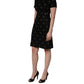 Dolce & Gabbana Black DG Crown Short-Sleeve Sheath Dress