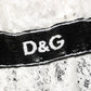 Dolce & Gabbana White Lace Top Embellished Black Skirt Dress