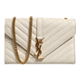 Saint Laurent Envelope Triquilt Medium YSL Shoulder Bag