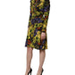 Dolce & Gabbana Multicolor Grape Print LongSleeve Midi Dress