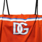 Dolce & Gabbana Orange Cotton Superbowl Football Inspired Mini Dress