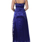 Dolce & Gabbana Blue Sleeveless Lace Trim A-line Gown Dress
