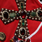 Dolce & Gabbana Multicolor Asymmetrical Ornate Jewel Cropped Jacket