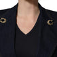 Dolce & Gabbana Blue Single-Breasted Denim Blazer Jacket
