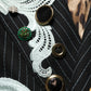 Dolce & Gabbana Black Stripe Double-Breasted Blazer Jacket