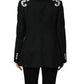 Dolce & Gabbana Black Stripe Double-Breasted Blazer Jacket