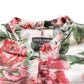 Dolce & Gabbana Multicolor Peony Print Polyester Coat Jacket