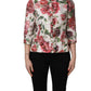 Dolce & Gabbana Multicolor Peony Print Polyester Coat Jacket