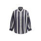Cruna Blue Viscose Pattern Shirt