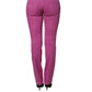 Alviero Martini Prima Classe Purple Cotton Slim Fit Denim Trouser Jeans
