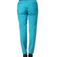MSGM Blue Wool Mid Waist Tapered Women Trouser Pants