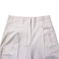 Peserico White Skinny High Waist Chino Cropped Trouser Pants