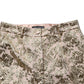 Dolce & Gabbana Gold Jacquard Floral Lamé Crop Trouser Pants