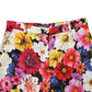 Dolce & Gabbana Multicolor Floral Print Tapered Trouser Pants